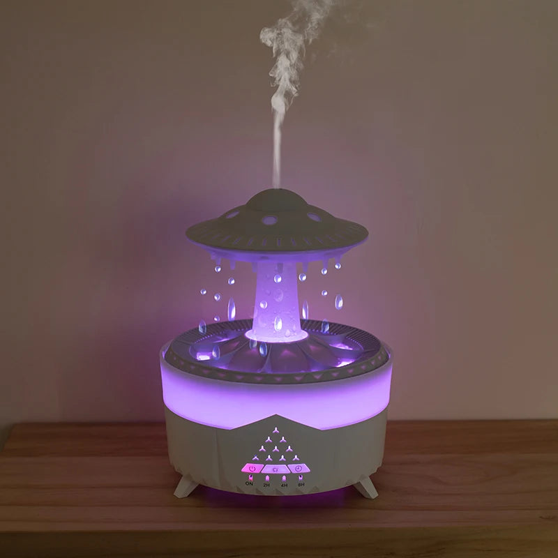 UFO Raindrop Humidifier Water Drop Air Humidifier USB Aromatherapy Essential Oils Aroma Air Diffuser Household Mist Maker