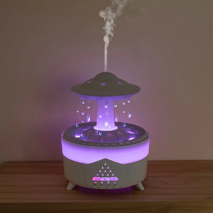 UFO Raindrop Humidifier Water Drop Air Humidifier USB Aromatherapy Essential Oils Aroma Air Diffuser Household Mist Maker