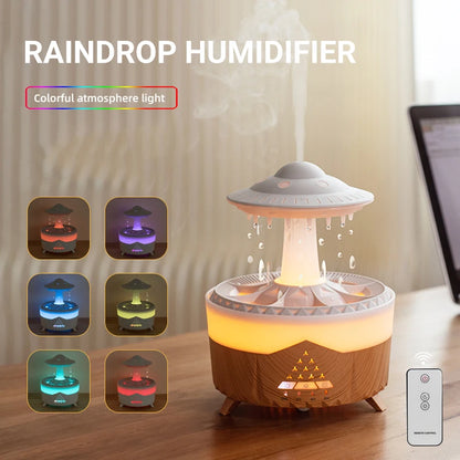 UFO Raindrop Humidifier Water Drop Air Humidifier USB Aromatherapy Essential Oils Aroma Air Diffuser Household Mist Maker